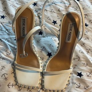 White Steve Madden heels